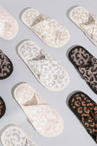 Soft crossover slippers for women in various leopard prints and colors from Fashion City