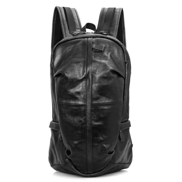 Stylish soft leather backpack in black with adjustable straps for everyday use