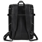Stylish soft leather travel backpack with padded straps for comfort and durable design