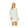 Andante USA women's soft sweater for winter in light blue animal print with cozy design