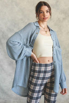 Women's Shirts - Shackets Soft Thermal Knit Shacket Top