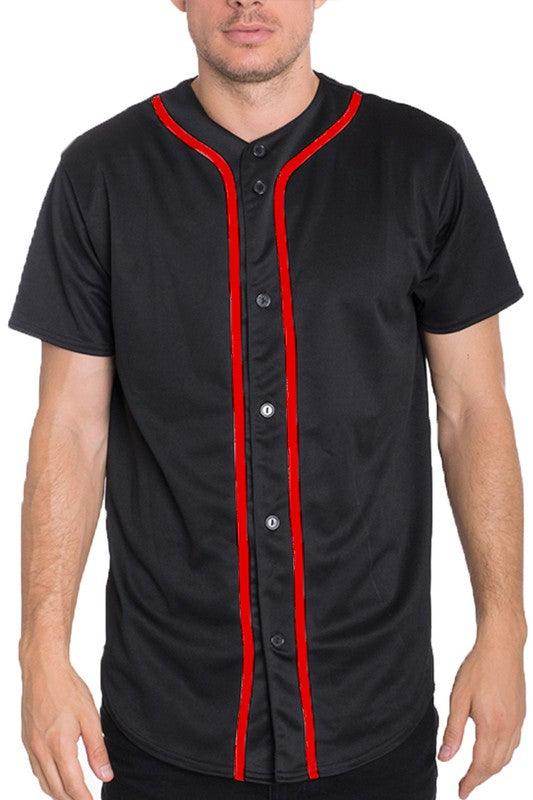 Solid Baseball Tshirt Jersey - VacationGrabs
