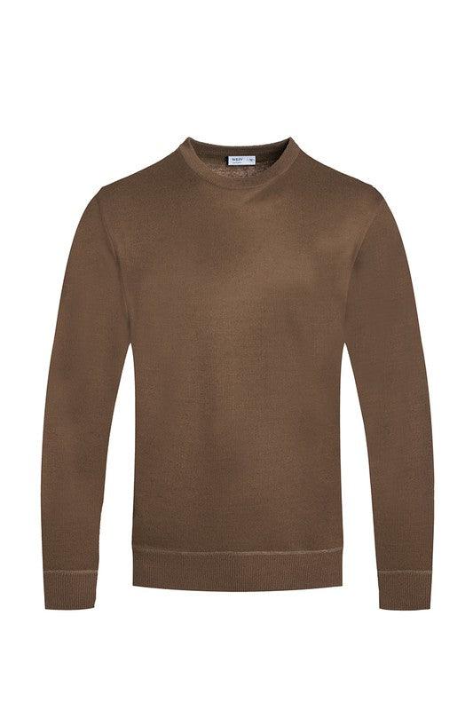 Men's Sweaters Solid Color Round Neck Sweater