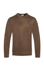 Solid Color Round Neck Sweater - VacationGrabs
