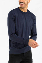 Solid Color Round Neck Sweater - VacationGrabs