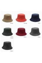 Aili's Corner solid color vacation hat collection in various shades including khaki, orange, navy, and more
