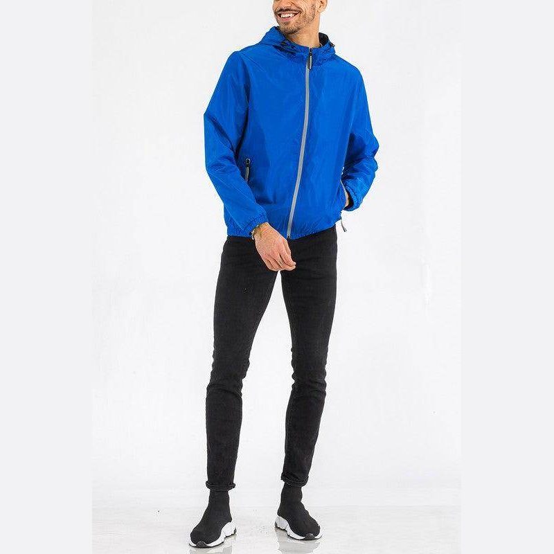 Solid Hooded Lightweight Windbreaker Jacket - VacationGrabs
