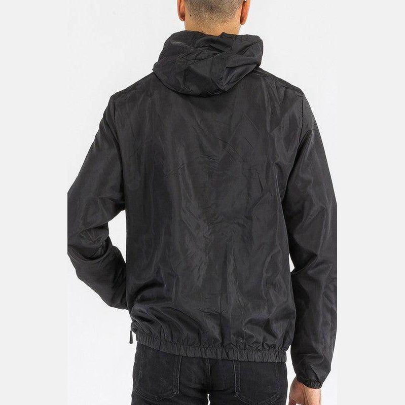 Solid Hooded Lightweight Windbreaker Jacket - VacationGrabs