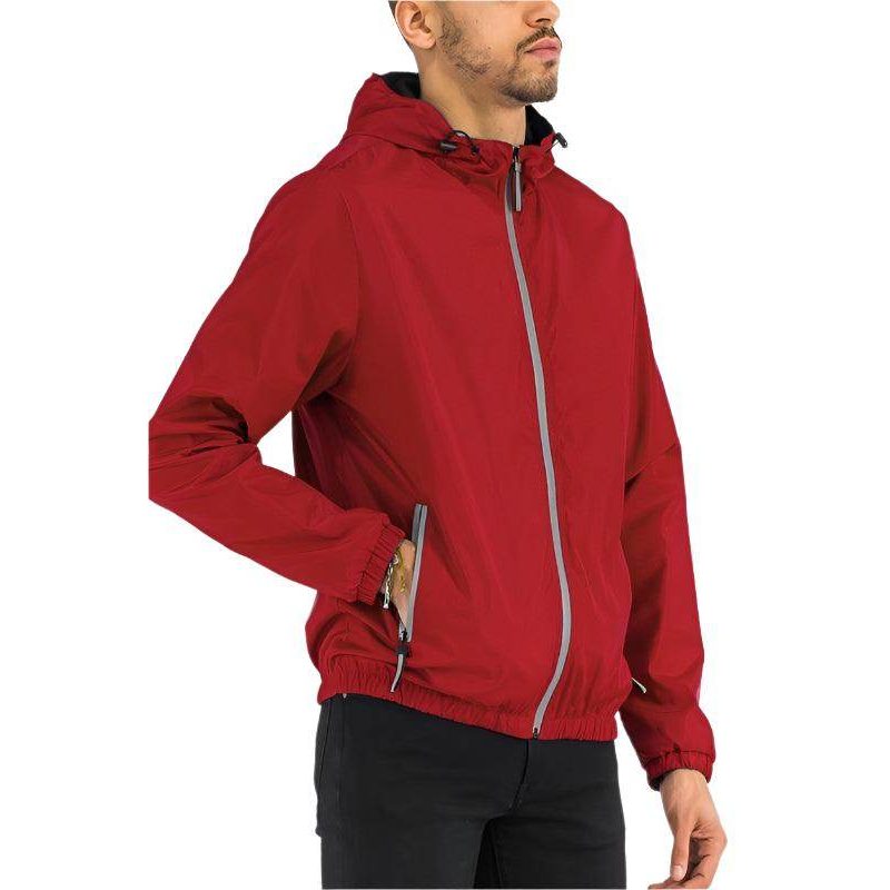 Solid Hooded Lightweight Windbreaker Jacket - VacationGrabs