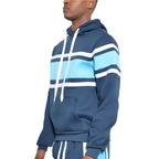 Solid With Three Stripe Pullover Hoodie - VacationGrabs