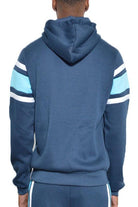 Men's Jackets Solid With Three Stripe Pullover Hoodie