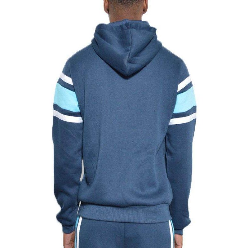 Solid With Three Stripe Pullover Hoodie - VacationGrabs