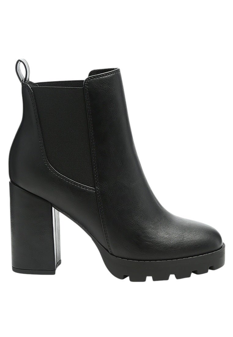 Bottes Chelsea à talon carré Sonia