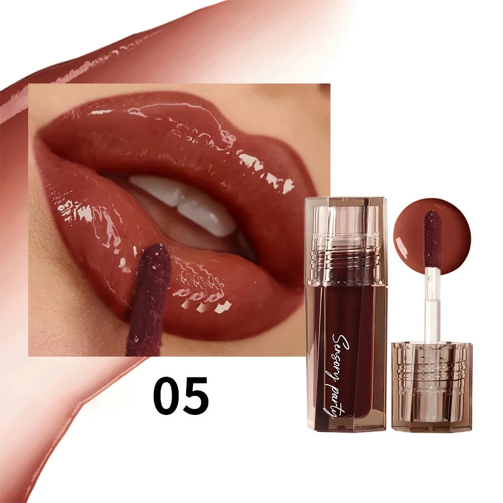 VacationGrabs lip gloss in deep burgundy for smooth, glossy lips