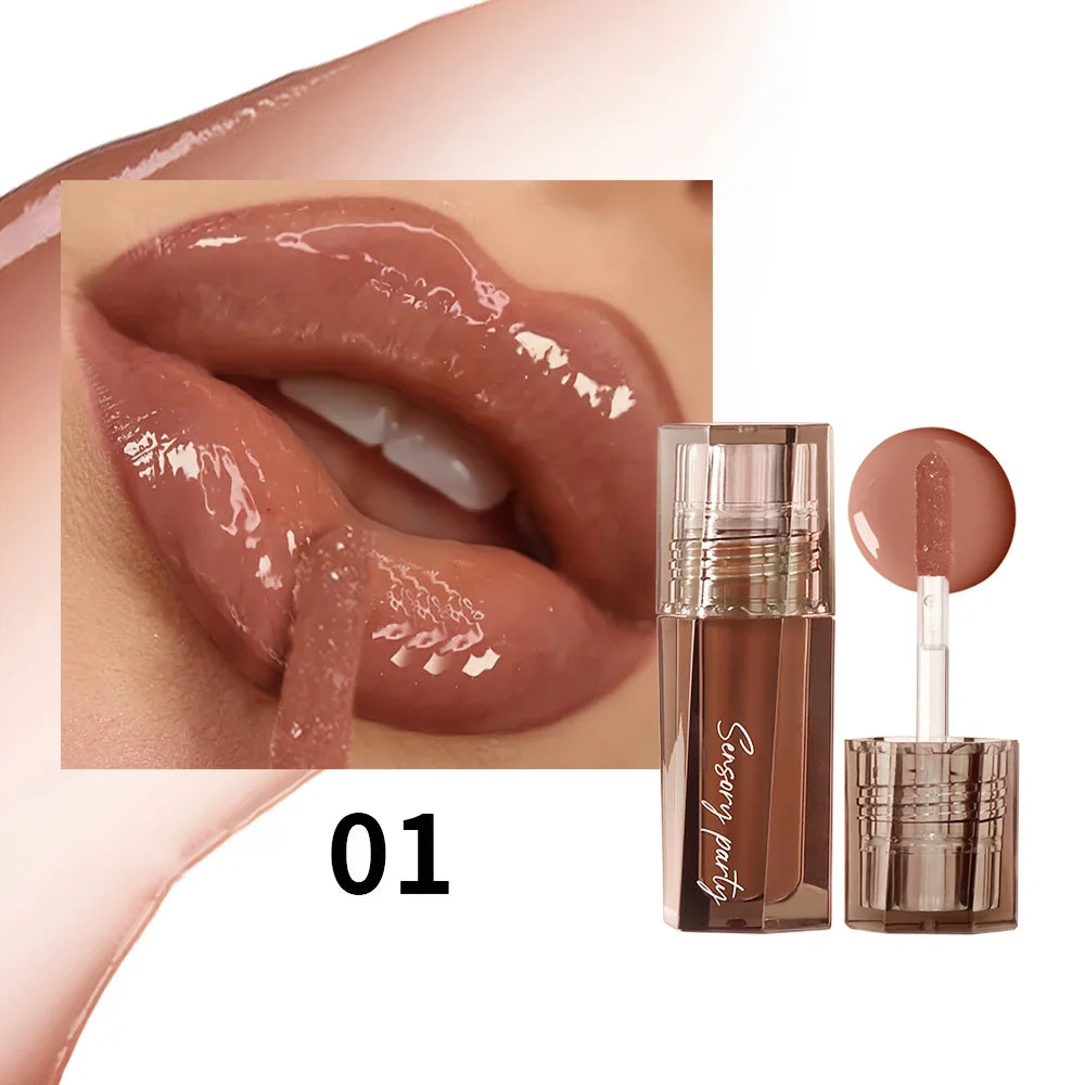VacationGrabs lip gloss in nude shade for a glossy finish