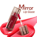 Red mirror lip gloss in clear tube, perfect for glossy finish
