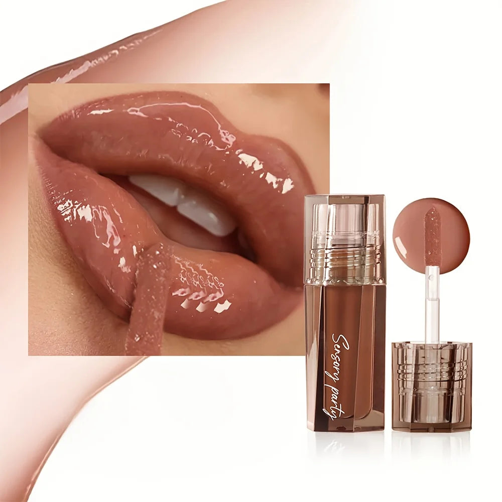 VacationGrabs lip gloss in nude shade for a glossy finish