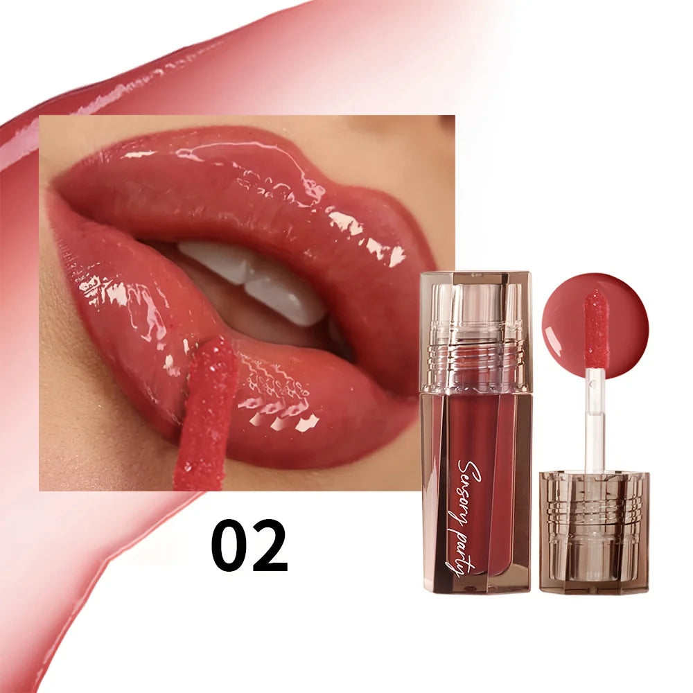 VacationGrabs lip gloss in pink shade for a glossy finish