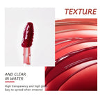 VacationGrabs vibrant red lip gloss, high gloss finish for smooth application