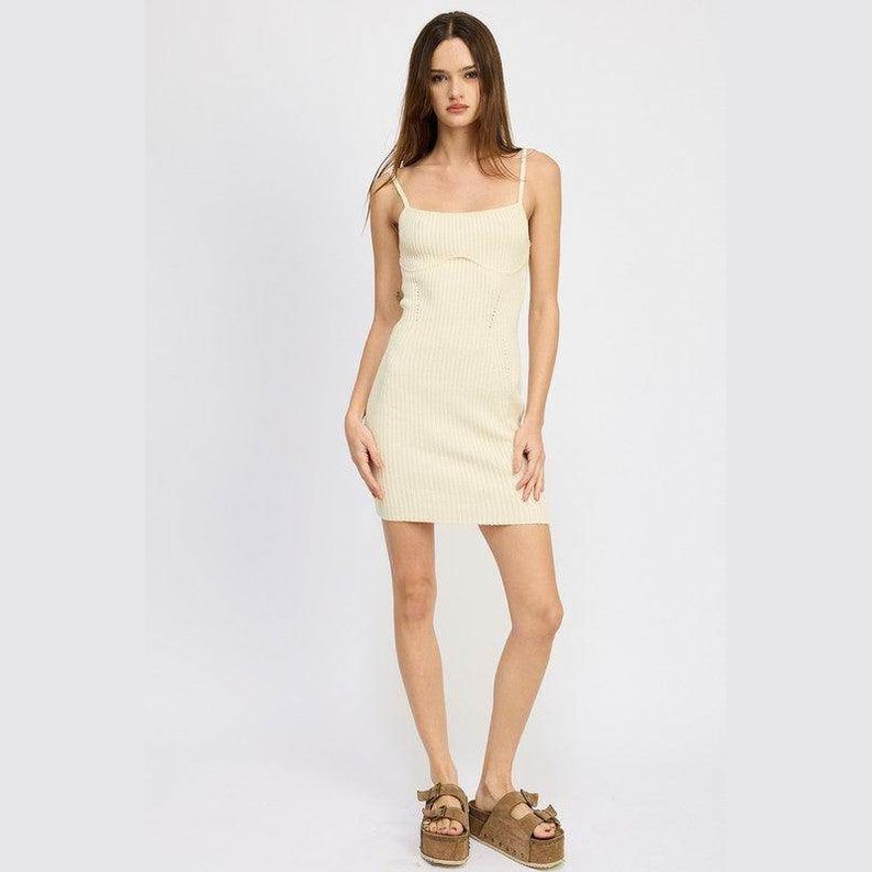 Spaghetti Strap Bodycon Dress - VacationGrabs