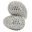 Stunning sterling silver sparkling cocktail ring for women with shimmering embellishments