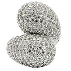 Stunning sterling silver sparkling cocktail ring for women with shimmering embellishments