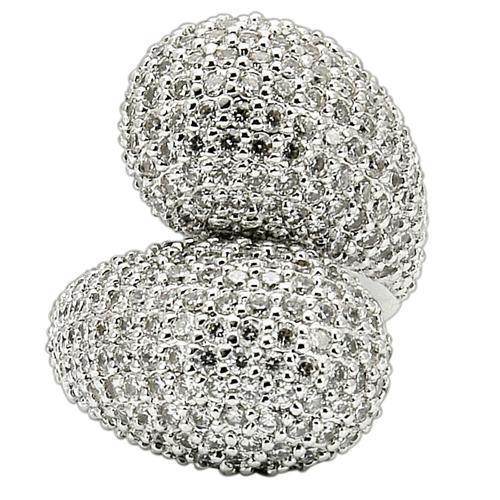 Stunning sterling silver sparkling cocktail ring for women with shimmering embellishments