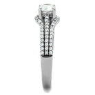 Sparkling engagement ring sterling silver with a brilliant center stone and shimmering accent stones