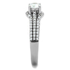 Sparkling engagement ring sterling silver with a brilliant center stone and shimmering accent stones