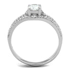 Sparkling engagement ring sterling silver with a brilliant center stone and stunning accents