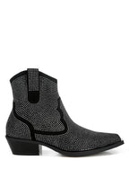 Rag Company sparkly cowboy boots for parties with a stylish black design and glittering embellishments