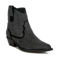 Rag Company sparkly cowboy boots for parties featuring a stylish black and silver design