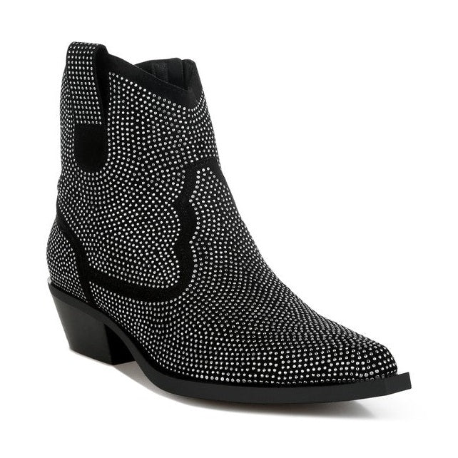 Rag Company sparkly cowboy boots for parties featuring a stylish black and silver design