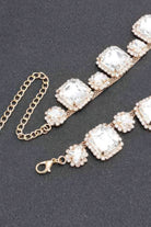 VacationGrabs sparkly necklace set for special occasions featuring large clear stones and gold chain