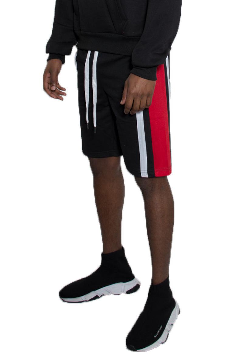 Teddy French Terry Shorts – Color Block Stripe