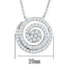 Elegant spiral pendant jewelry for women featuring sparkling details, 20mm in size