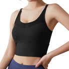 Women's Activewear Sports Bra Gauze Design Thin Shoulder Strap Shockproof Cross...