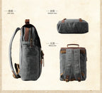 Gray sprayground backpack with leather accents for daily use