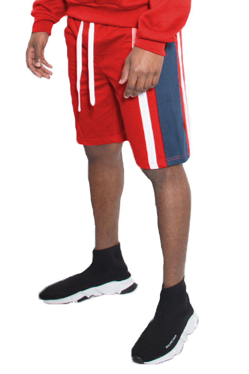 Teddy French Terry Shorts – Color Block Stripe