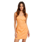 Square Neck Mini Dress With Elastic Back Detail - VacationGrabs