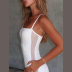 Square Neck Spaghetti Strap Romper - VacationGrabs
