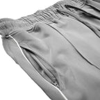 Men's gray stacked pants, lightweight fabric for active wear