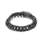 Stylish stainless steel Cuban chain bracelet for men featuring a bold design and durable finish