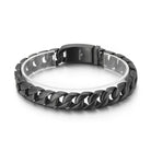 VacationGrabs stainless steel Cuban chain bracelet with sleek design for men's fashion