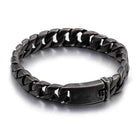 Stylish stainless steel Cuban chain bracelet for men with a durable clasp and sleek design