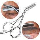 Stainless steel eyebrow trimmer for precise eyebrow shaping