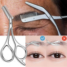 Stainless steel eyebrow trimmer for precise grooming and shaping