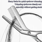 Stainless steel eyebrow trimmer with sharp blade for precise grooming
