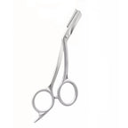 Stainless steel eyebrow trimmer for precise grooming and shaping