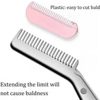 Stainless steel eyebrow trimmer for precise grooming and styling